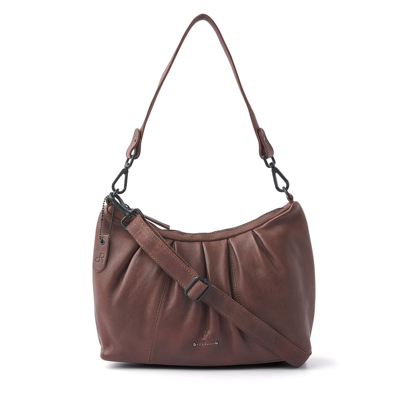 dR Amsterdam handtas / schoudertas leer Tampa 933657 bruin