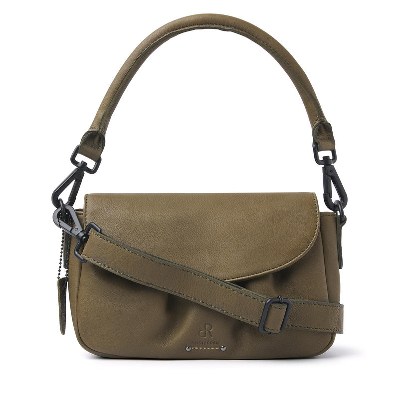 dR Amsterdam handtas / schoudertas leer Tampa 933658 groen