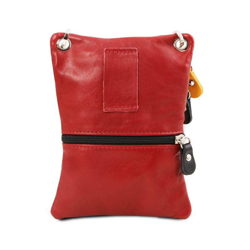 Tuscany Leather crossbody tas TL Bag rood achterkant