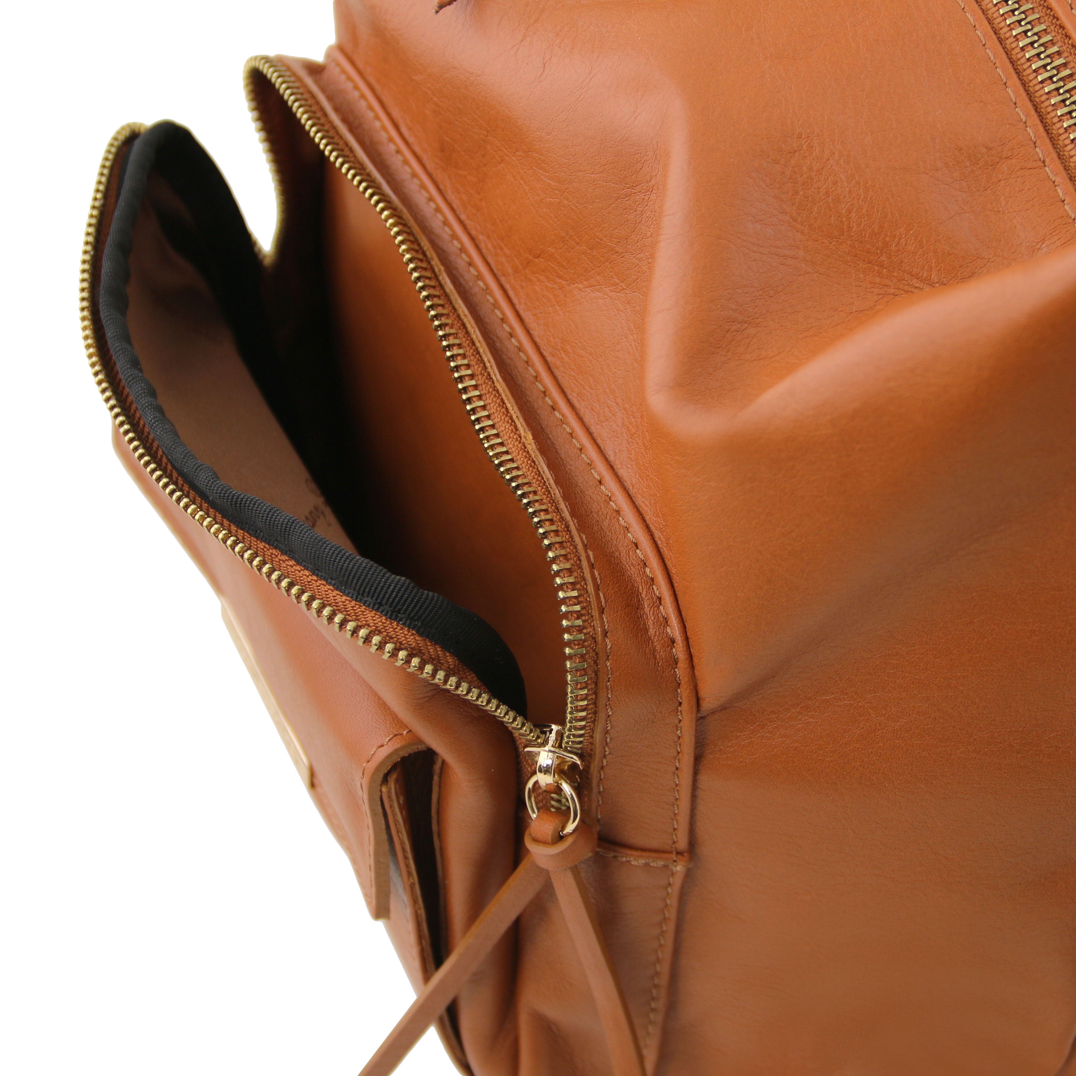 Tuscany Leather TL Bag leren dames schoudertas rugtas voor ritsvak tas