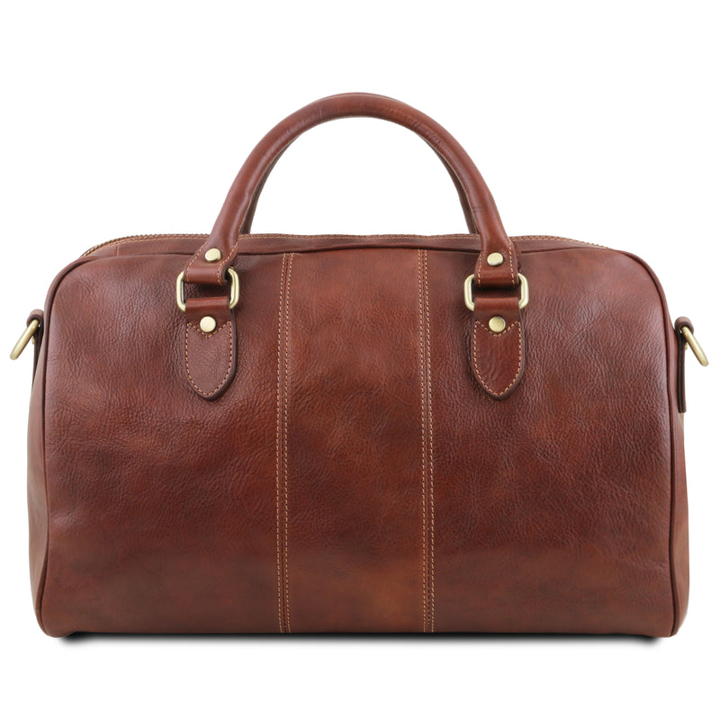 Tuscany Leather reistas Lisbona klein formaat bruin achterkant