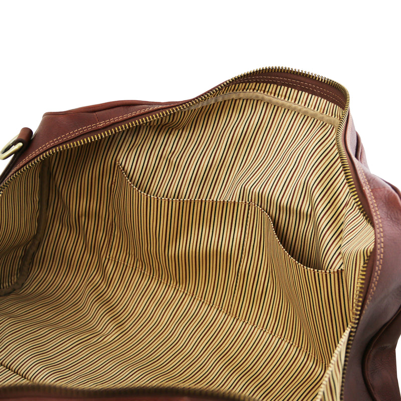 Tuscany Leather reistas Lisbona klein formaat bruin binnenvakken