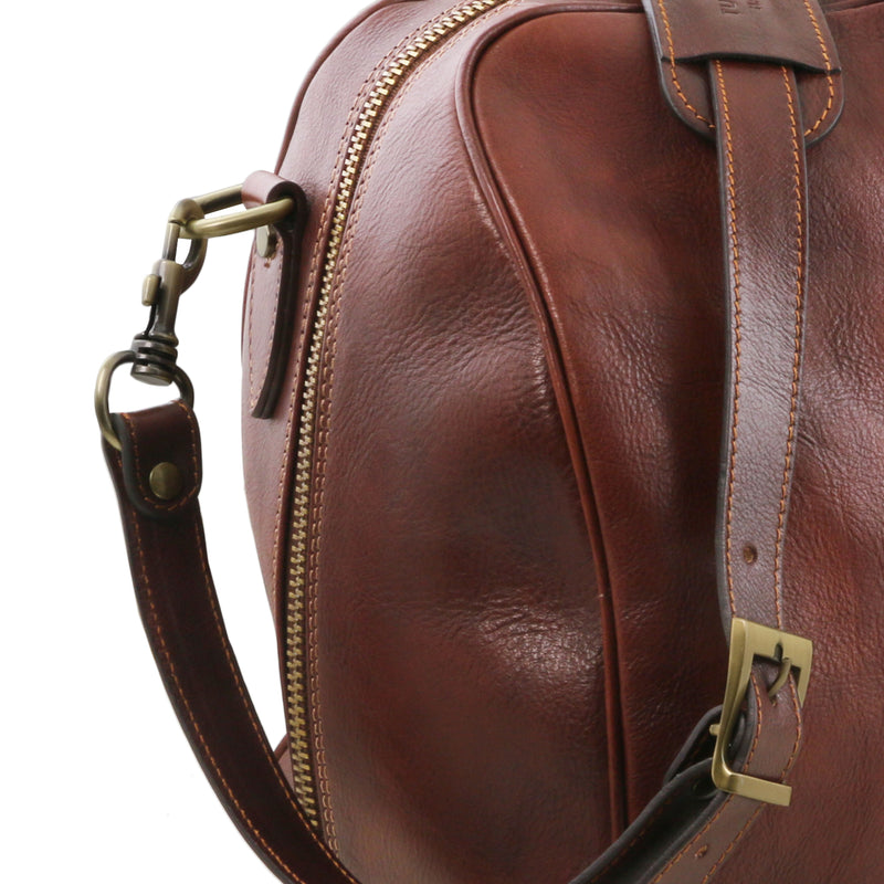 Tuscany Leather reistas Lisbona klein formaat bruin schouderband